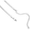imagePAVOI 14K Gold Plated Curb Paperclip Box Sphere Bead Snake Herringbone and Figaro Chain Adjustable NecklaceWhite Gold