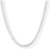 imagePAVOI 14K Gold Plated Curb Paperclip Box Sphere Bead Snake Herringbone and Figaro Chain Adjustable NecklaceWhite Gold