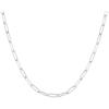 imagePAVOI 14K Gold Plated Curb Paperclip Box Sphere Bead Snake Herringbone and Figaro Chain Adjustable NecklaceWhite Gold