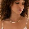 imagePAVOI 14K Gold Plated Curb Paperclip Box Sphere Bead Snake Herringbone and Figaro Chain Adjustable NecklaceYellow Gold