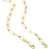 imagePAVOI 14K Gold Plated Curb Paperclip Box Sphere Bead Snake Herringbone and Figaro Chain Adjustable NecklaceYellow Gold