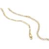 imagePAVOI 14K Gold Plated Curb Paperclip Box Sphere Bead Snake Herringbone and Figaro Chain Adjustable NecklaceYellow Gold
