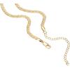 imagePAVOI 14K Gold Plated Curb Paperclip Box Sphere Bead Snake Herringbone and Figaro Chain Adjustable NecklaceYellow Gold