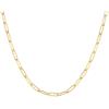 imagePAVOI 14K Gold Plated Curb Paperclip Box Sphere Bead Snake Herringbone and Figaro Chain Adjustable NecklaceYellow Gold