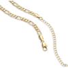 imagePAVOI 14K Gold Plated Curb Paperclip Box Sphere Bead Snake Herringbone and Figaro Chain Adjustable NecklaceYellow Gold