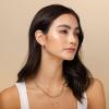 imagePAVOI 14K Gold Plated Curb Paperclip Box Sphere Bead Snake Herringbone and Figaro Chain Adjustable NecklaceYellow Gold
