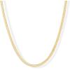 imagePAVOI 14K Gold Plated Curb Paperclip Box Sphere Bead Snake Herringbone and Figaro Chain Adjustable NecklaceYellow Gold