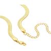 imagePAVOI 14K Gold Plated Curb Paperclip Box Sphere Bead Snake Herringbone and Figaro Chain Adjustable NecklaceYellow Gold
