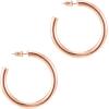 imagePAVOI 14K Gold Plated Hoop Earrings For Women  35mm Thick Infinity Gold Hoops Women Earrings  Plated Loop  Lightweight SetRose Gold