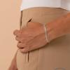imagePAVOI 14K Gold Plated PaperclipCurbFigaro Chain Adjustable Bracelet for WomenWhite Gold