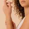 imagePAVOI 14K Gold Plated PaperclipCurbFigaro Chain Adjustable Bracelet for WomenWhite Gold