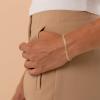 imagePAVOI 14K Gold Plated PaperclipCurbFigaro Chain Adjustable Bracelet for WomenYellow Gold