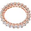 imagePAVOI 14K Gold Plated Rings with Cubic Zirconia Love and Stackable 3mm Princess Cut Rings for WomenRose Gold