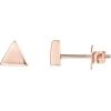 imagePAVOI 14K Gold Plated Sterling Silver Bar Dot Heart Triangle Star Cat  Dainty Earrings for WomenRose Gold