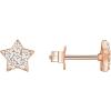 imagePAVOI 14K Gold Plated Sterling Silver Celestial Lightning Bolt Moon and Star Earrings  Dainty Earrings for WomenRose Gold