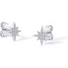imagePAVOI 14K Gold Plated Sterling Silver Celestial Lightning Bolt Moon and Star Earrings  Dainty Earrings for WomenWhite Gold