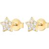 imagePAVOI 14K Gold Plated Sterling Silver Celestial Lightning Bolt Moon and Star Earrings  Dainty Earrings for WomenYellow Gold