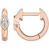imagePAVOI 14K Gold Plated Sterling Silver Post Cubic Zirconia Huggie Earrings  Small Round Huggie Stud Fashion Hoop Earrings for Women in Gold PlatingRose Gold