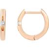 imagePAVOI 14K Gold Plated Sterling Silver Post Cubic Zirconia Huggie Earrings  Small Round Huggie Stud Fashion Hoop Earrings for Women in Gold PlatingRose Gold