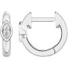 imagePAVOI 14K Gold Plated Sterling Silver Post Cubic Zirconia Huggie Earrings  Small Round Huggie Stud Fashion Hoop Earrings for Women in Gold PlatingWhite Gold