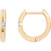 imagePAVOI 14K Gold Plated Sterling Silver Post Cubic Zirconia Huggie Earrings  Small Round Huggie Stud Fashion Hoop Earrings for Women in Gold PlatingYellow Gold