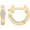 imagePAVOI 14K Gold Plated Sterling Silver Post Cubic Zirconia Huggie Earrings  Small Round Huggie Stud Fashion Hoop Earrings for Women in Gold PlatingYellow Gold