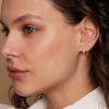 imagePAVOI 14K Gold Plated Sterling Silver Post Cubic Zirconia Huggie Earrings  Small Round Huggie Stud Fashion Hoop Earrings for Women in Gold PlatingYellow Gold