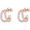 imagePAVOI 14K Gold Plated Sterling Silver Posts Split Huggie Hoop Earrings for Women  Dainty Multi Hoop Huggie EarringsRose Gold