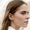imagePAVOI 14K Gold Plated Sterling Silver Posts Split Huggie Hoop Earrings for Women  Dainty Multi Hoop Huggie EarringsRose Gold