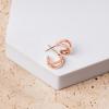 imagePAVOI 14K Gold Plated Sterling Silver Posts Split Huggie Hoop Earrings for Women  Dainty Multi Hoop Huggie EarringsRose Gold