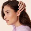 imagePAVOI 14K Gold Plated Sterling Silver Posts Split Huggie Hoop Earrings for Women  Dainty Multi Hoop Huggie EarringsYellow Gold