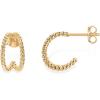 imagePAVOI 14K Gold Plated Sterling Silver Posts Split Huggie Hoop Earrings for Women  Dainty Multi Hoop Huggie EarringsYellow Gold