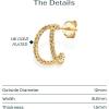 imagePAVOI 14K Gold Plated Sterling Silver Posts Split Huggie Hoop Earrings for Women  Dainty Multi Hoop Huggie EarringsYellow Gold