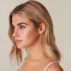 imagePAVOI 14K Gold Plated Sterling Silver Stud Earrings for Women  Dainty Geometrical Bar Triangle Heart EarringsRose Gold