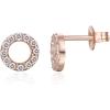 imagePAVOI 14K Gold Plated Sterling Silver Stud Earrings for Women  Dainty Geometrical Bar Triangle Heart EarringsRose Gold