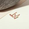 imagePAVOI 14K Gold Plated Sterling Silver Stud Earrings for Women  Dainty Geometrical Bar Triangle Heart EarringsRose Gold