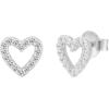 imagePAVOI 14K Gold Plated Sterling Silver Stud Earrings for Women  Dainty Geometrical Bar Triangle Heart EarringsWhite Gold