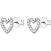 imagePAVOI 14K Gold Plated Sterling Silver Stud Earrings for Women  Dainty Geometrical Bar Triangle Heart EarringsWhite Gold