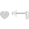 imagePAVOI 14K Gold Plated Sterling Silver Stud Earrings for Women  Dainty Geometrical Bar Triangle Heart EarringsWhite Gold