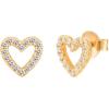 imagePAVOI 14K Gold Plated Sterling Silver Stud Earrings for Women  Dainty Geometrical Bar Triangle Heart EarringsYellow Gold