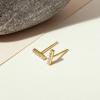 imagePAVOI 14K Gold Plated Sterling Silver Stud Earrings for Women  Dainty Geometrical Bar Triangle Heart EarringsYellow Gold