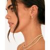 imagePAVOI 925 Sterling Silver 14K Gold Plated Cubic Zirconia Sparkling Round Huggie Ear Cuff Gold Earrings for Women  Clip On CartilageVermeil  Rose
