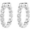 imagePAVOI 925 Sterling Silver 14K Gold Plated Cubic Zirconia Sparkling Round Huggie Ear Cuff Gold Earrings for Women  Clip On CartilageWhite Gold