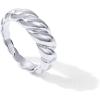 imagePAVOI 14K Gold Plated Croissant Dome Rings for Women  Trendy Twisted Braided Band  Chunky Signet Stackable Ring Stetement JewelryWhite Gold