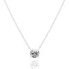 imagePAVOI 14K Gold Plated Crystal Solitaire 15 Carat 73mm Cubic Zirconia Dainty Choker Necklace  Gold Necklaces for WomenWhite Gold