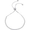 imagePAVOI 14K Gold Plated Cubic Zirconia Classic Tennis Bracelet for Women  Adjustable SliderWhite Gold