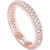 imagePAVOI 14K Gold Plated Cubic Zirconia Double Row Eternity Band for WomenRose Gold