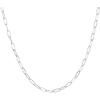 imagePAVOI 14K Gold Plated Curb Paperclip Box Sphere Bead Snake Herringbone and Figaro Chain Adjustable NecklaceWhite Gold