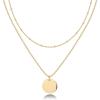 imagePAVOI 14K Gold Plated Layering Necklaces  Stylish Minimalist Design Pendant Necklaces  Butterfly Heart Lock Evil Eye Coin Lightning Bolt Circle Cross Pendants for Women18K Yellow Vermeil