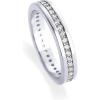 imagePAVOI 18K Gold Plated Stacking Tiny Cubic Zirconia Band  Eternity Rings for Women  Thumb RingWhite Gold